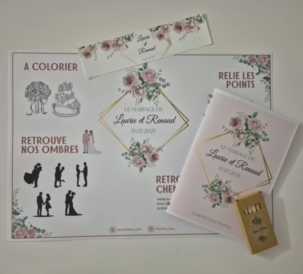 Box enfants mariage - 5 kits personnalisés