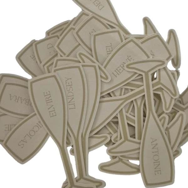 Marque-place en forme de coupe de champagne personnalisé