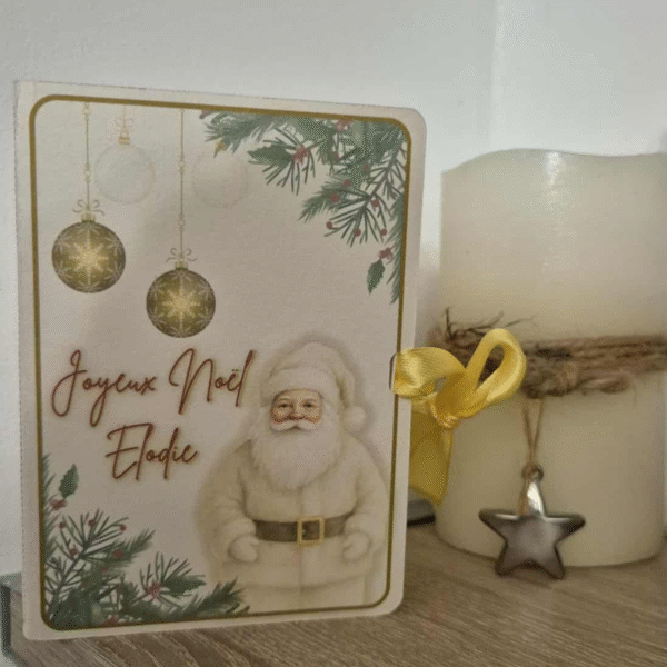 Boite chocolat personnalisée invités/table de Noël